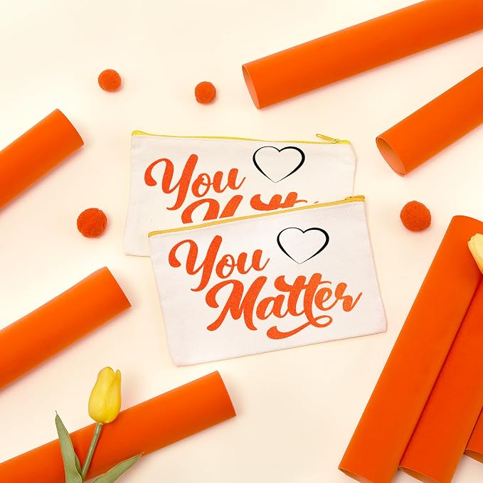 HTVSTD Orange Flock Heat Transfer Vinyl 8pcs 12×10in Iron on Vinyl | Colorful