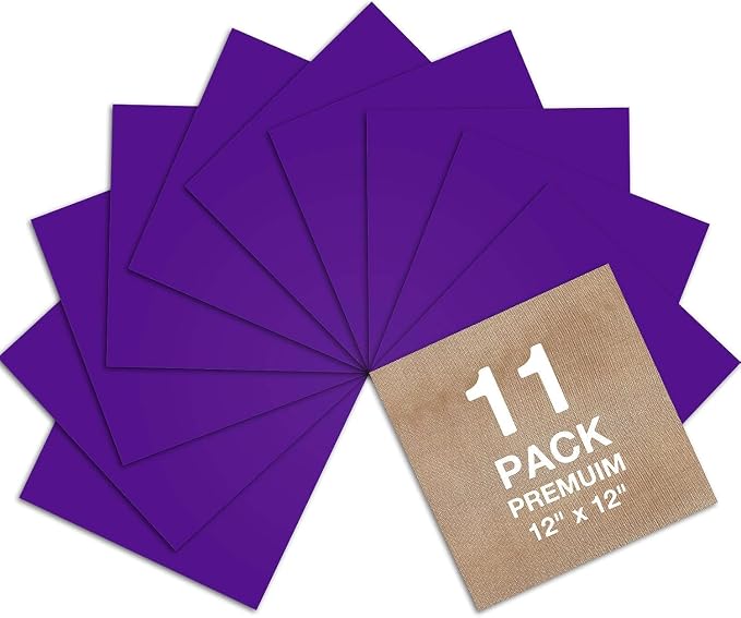 Dysania Purple Heat Transfer Vinyl, 10 Pack 12 x 12in Purple HTV Vinyl | Iron