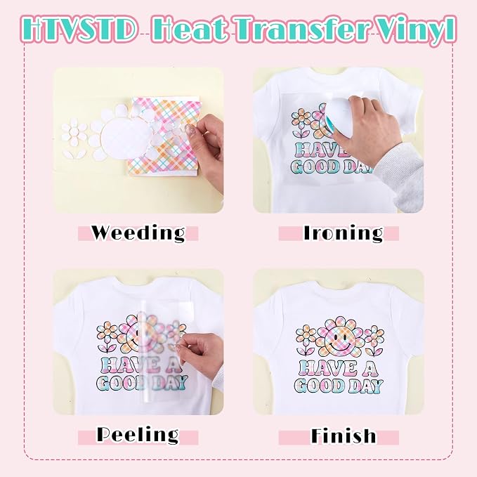 HTVSTD Plaid HTV Heat Transfer Vinyl 12pcs 12×10in Iron on Vinyl | Summer Plaid