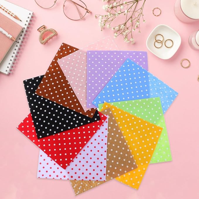 Healifty 20pcs Felt Fabric Sheets, Squares