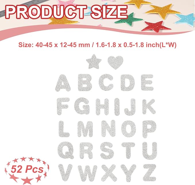 PATIKIL Alphabet Foam Stickers