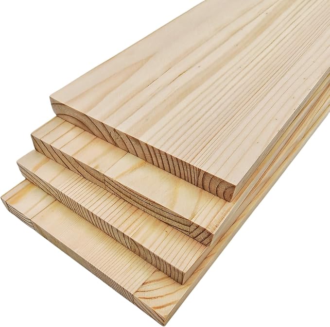 4PCS Rectangle Wood Boards Unfinished Wood Blocks