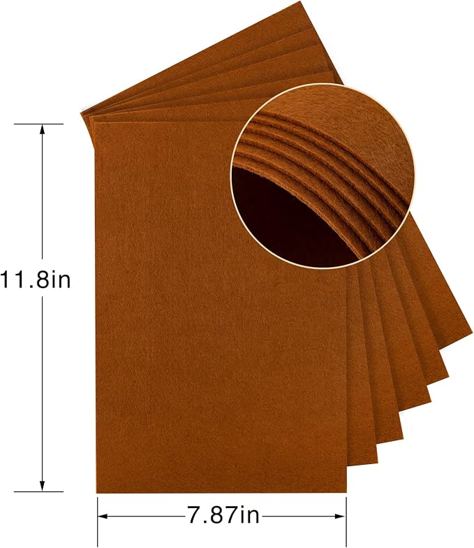 HaoFeiJH Brown Felt Fabric Sheets