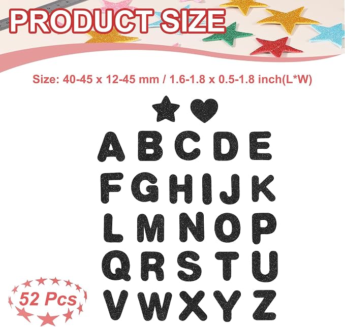 PATIKIL Alphabet Foam Stickers