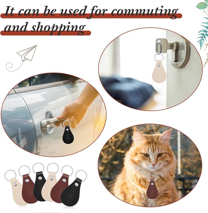 Taiyin 30 Pcs Leather Key Fob Kit