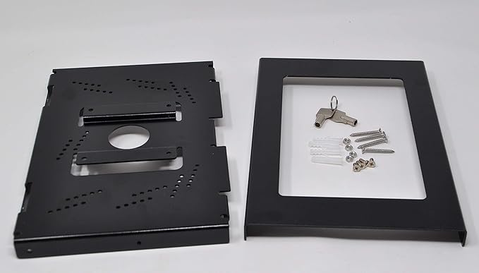 TABcare Locking Security Metal Case for iPad Mini Used as Kiosk, POS, Store, Show Display (Black, iPad Mini 1/2/3)
