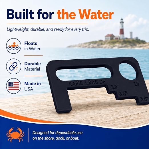 Crab Measurement Tool for DE Blue Crabs, Peeler Crabs, & Clams | DE Regulation