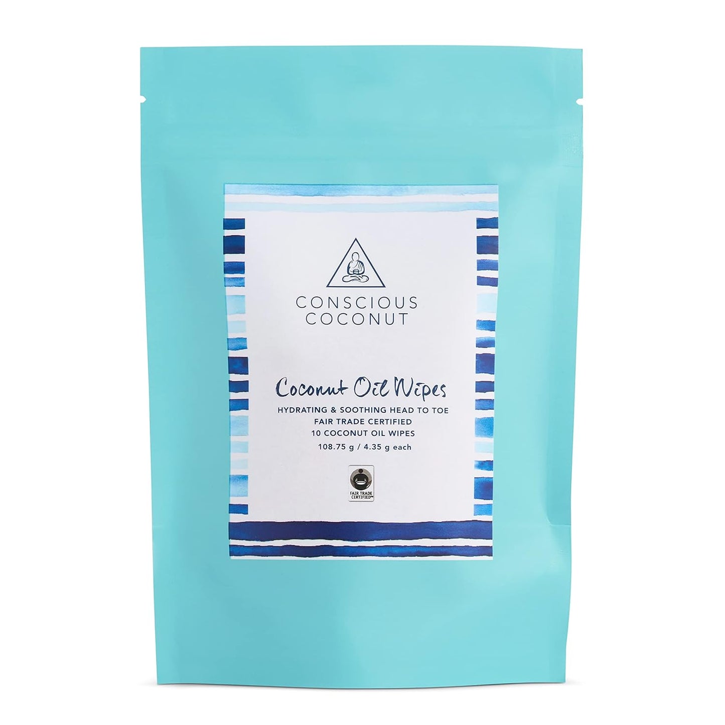 Coconut Oil Wipes For Babies and Children - Oil Moisturizing Wipes for Diaper Rashes, Eczema, Cradle Cap, Infused with Cold-Pressed, Raw Coconut Oil, Conscious Coconut