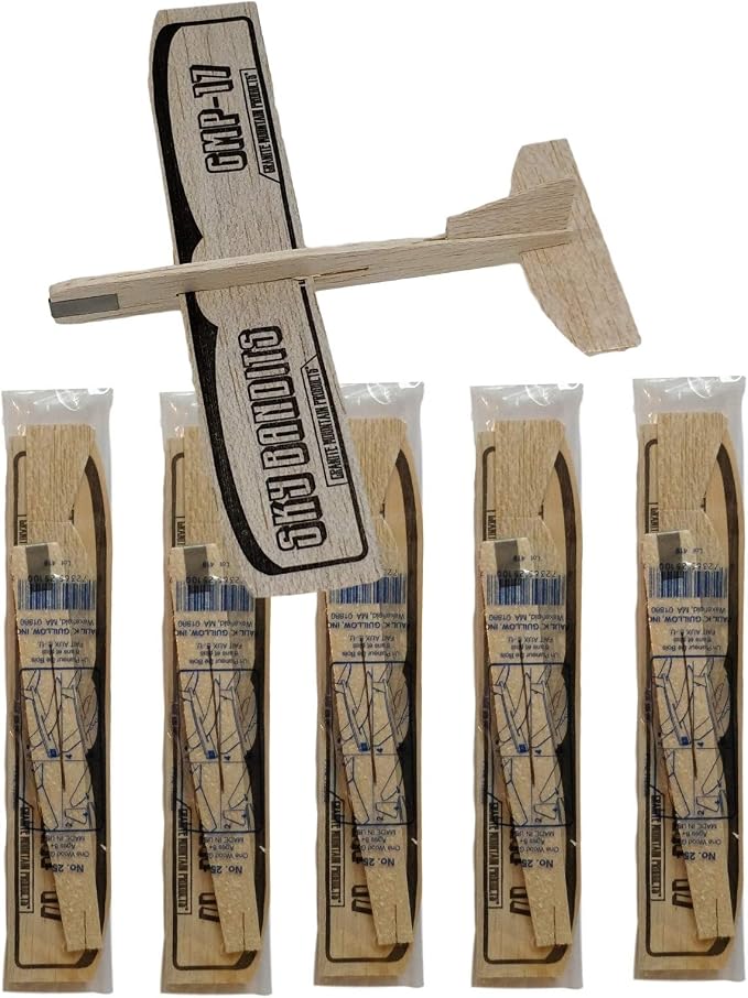 GRANITE MOUNTAIN PRODUCTS Balsa Wood and Styrofoam Airplane Toys Set | 6 Balsa