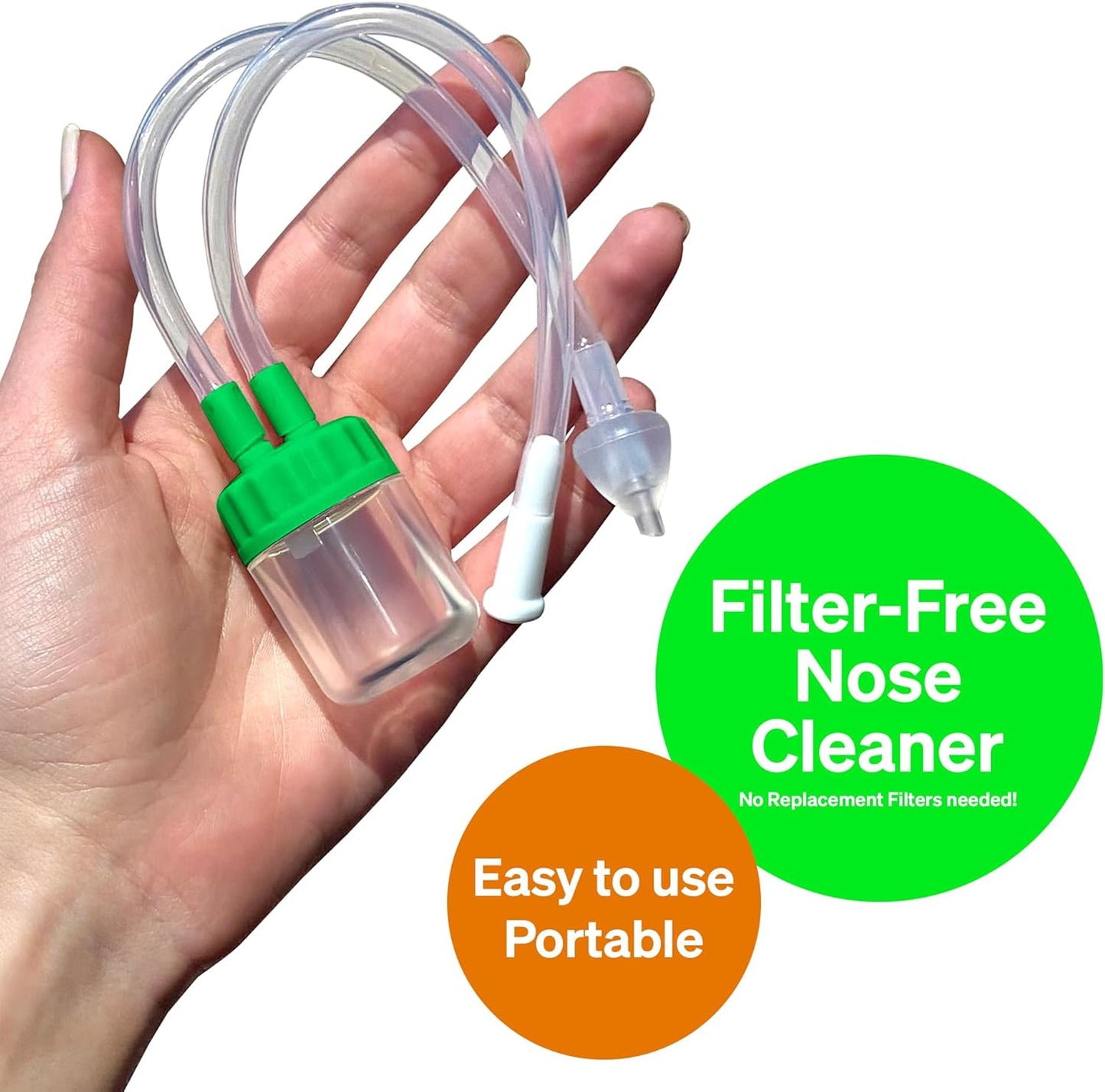 Nose Sucker for Baby by LoveNoobs™, BPA/BPS Free, Safe Nasal Aspirator for Baby, Saca Mocos para Bebes, for Newborn & Infant, No Extra Filter Needed