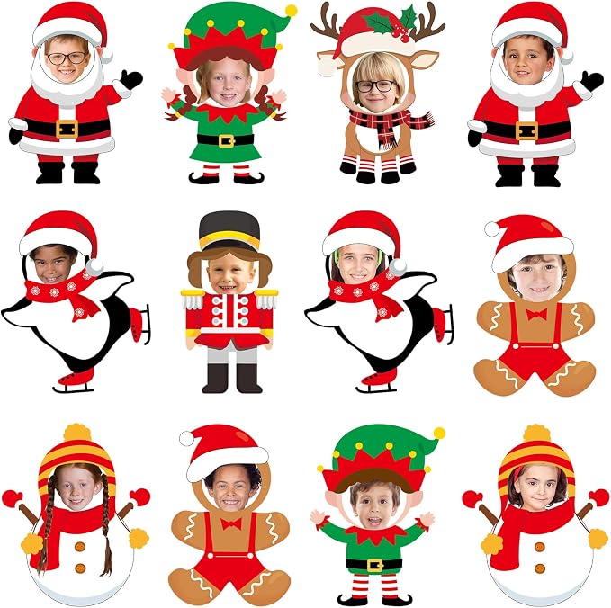 48 Set Christmas Santa Elf Reindeer Snowman Nutcracker Gingerbread Man Penguin