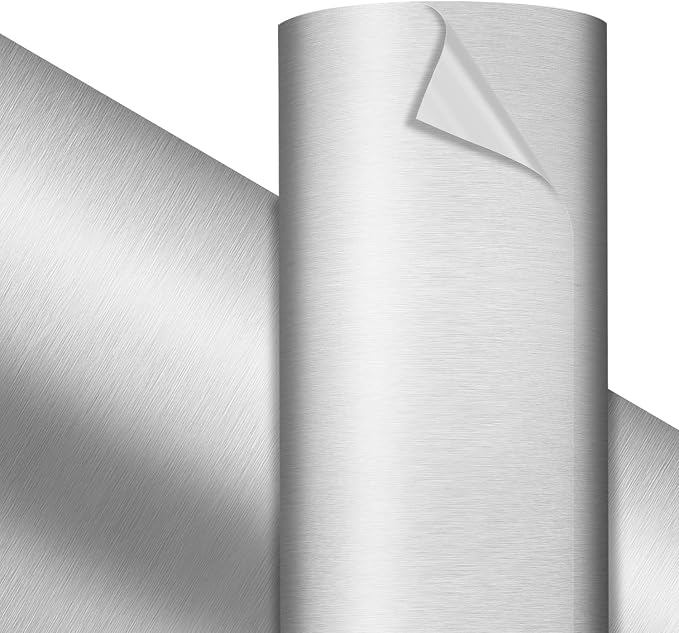 VViViD Premium Aluminum Brushed Craft Vinyl Roll 1ft x 5ft – Bubble-Free Air