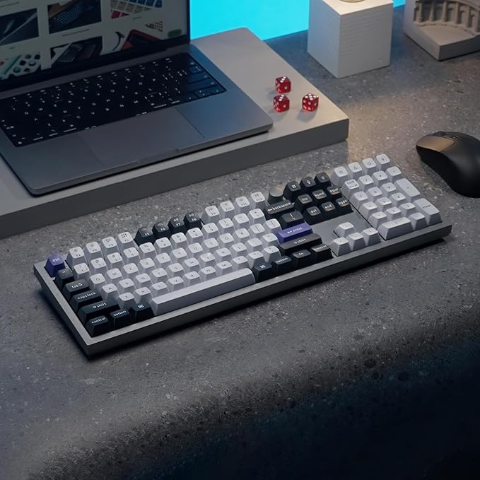 Keychron Q6 Pro Full Aluminum Wireless Bluetooth Custom Mechanical Keyboard for Mac Windows Linux, Full-Size QMK/VIA Programmable Knob KSA Double-Shot PBT Keycap Hot-Swappable K Pro Red Switch-Grey