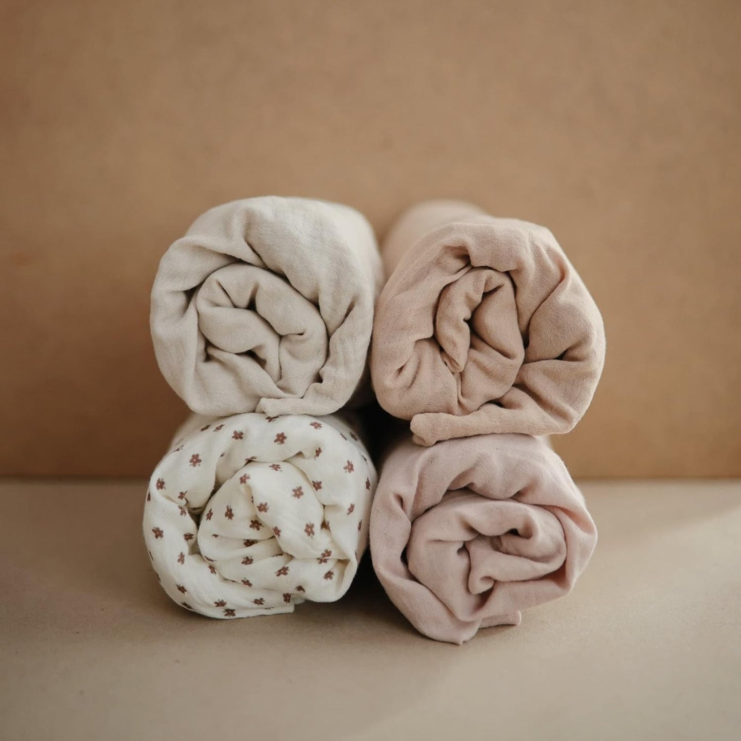 mushie Extra Soft Muslin Fitted Changing Pad Cover (Pale Taupe)
