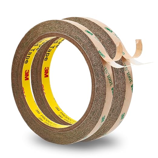 3M Double Sided Tape 300LSE 0.39" x 36Ft Clear, 2 Pack | Heavy Duty Adhesive