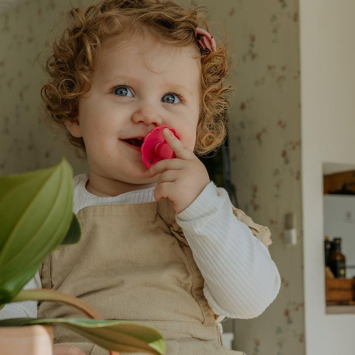 FRIGG SilkySoft Silicone Baby Pacifier 4-Pack Rosy Romance | Made in Denmark | BPA-Free (0-6 Months)