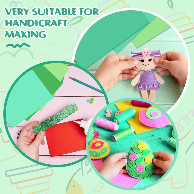 Feifeiya 48 Pack EVA Foam Sheets 8 x 12 Inch, 12 Glitter Sparkle Foam Sheet 36