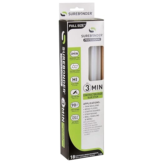 Surebonder Construction Professional Grade Adhesive Hot Melt Glue Sticks
