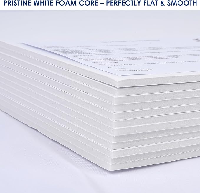 Foam Board 24 x 36 x 3/16", Foam Core Board Sheets, Acid Free Foamboard