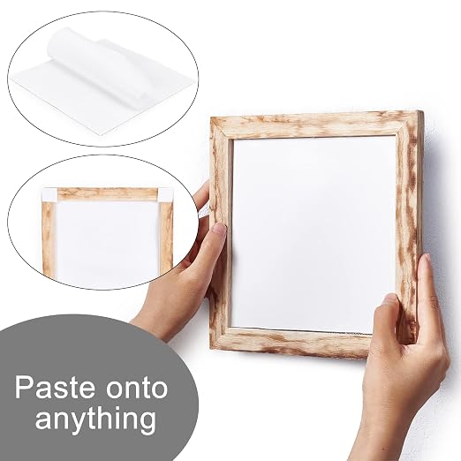 BENECREAT 10 Sheet 12x12inch Double Sided Adhesive Foam Sheets, 1mm Thick White