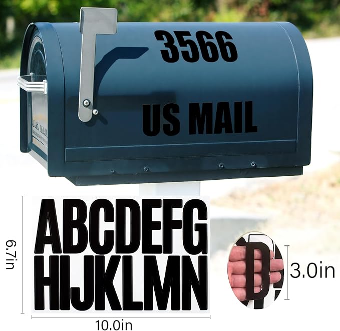 288 Pieces 18 Sheets Letter Stickers, Self Adhesive Vinyl Waterproof Mailbox