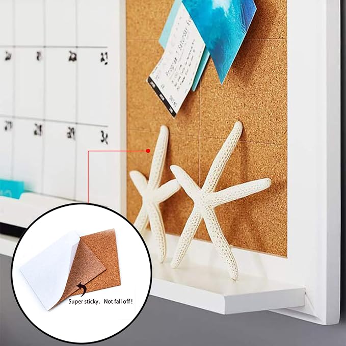 Self-Adhesive Cork Square, Allazone 120 Pack 10 x 10CM Cork Backing Sheets