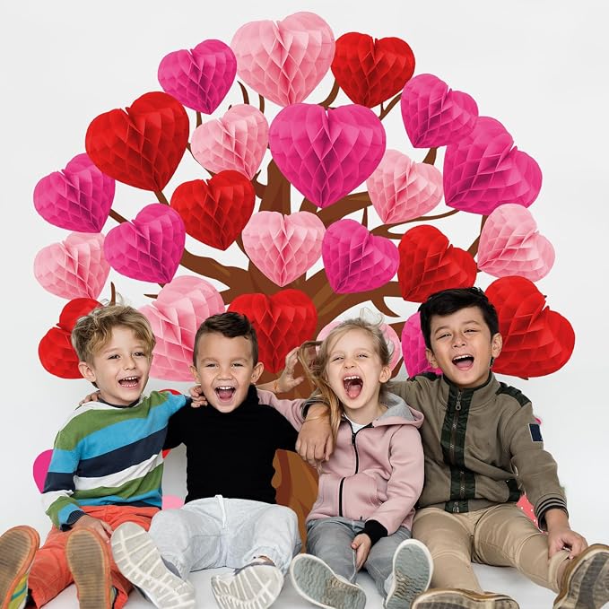JarThenaAMCS 50Pcs Valentine's Day Bulletin Board Set Classroom Decoration 3