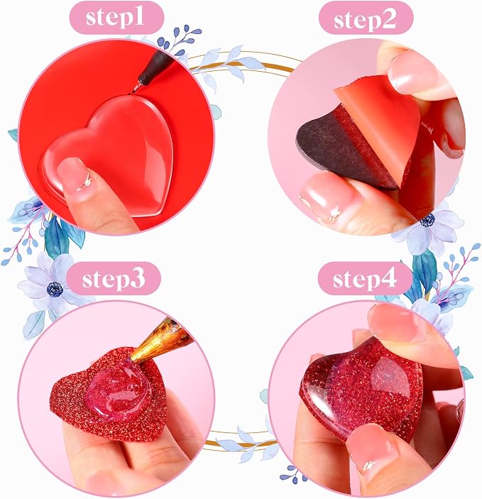 Weewooday 72 Pieces Heart Glass Craft Magnets Round Fridge Ceramic Ferrite