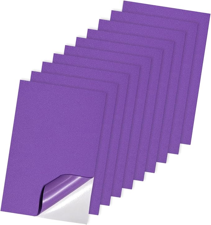 Adhesive Foam Sheets, 7x11.3 Inch Craft Eva Foam Sheets, 2mm Thick 10 Pcs