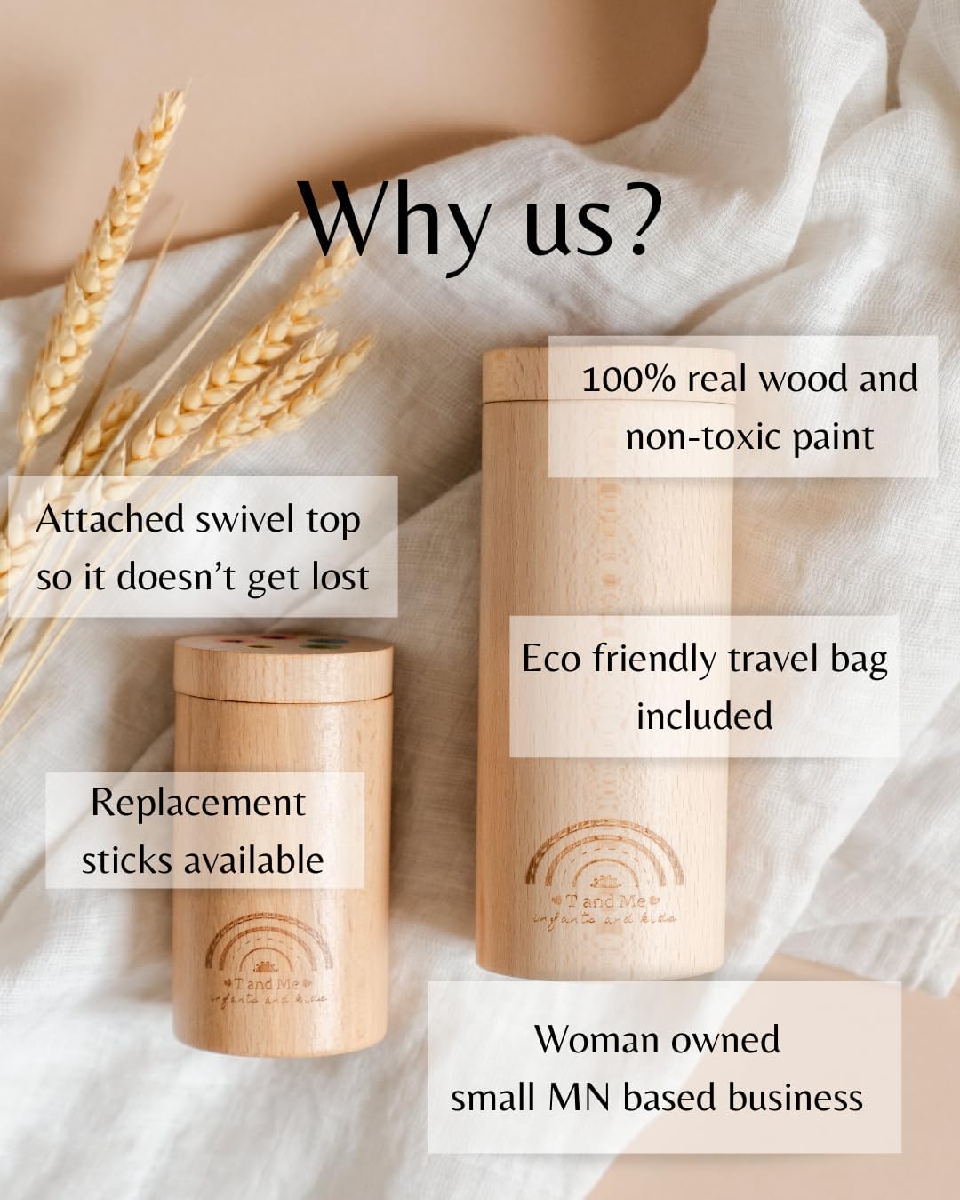 Sticks for Kids Travel Size, Montessori Toys for 1-3 Year Old, 1 Year Old Gift, Wooden Toddler Toys, Toddler Stocking Stuffer, Learning Toys for 1-3 Years