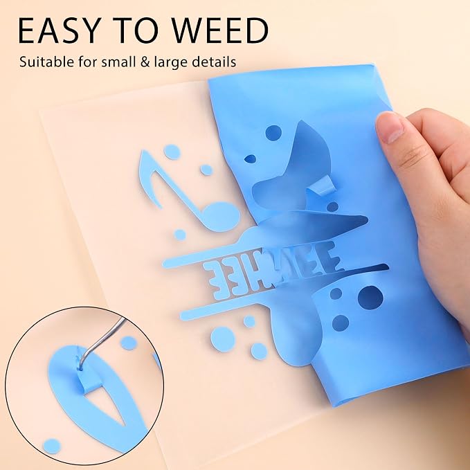 HTVVETUR Sky Blue HTV Iron on Vinyl 12Inch by 35ft Heat Transfer Vinyl