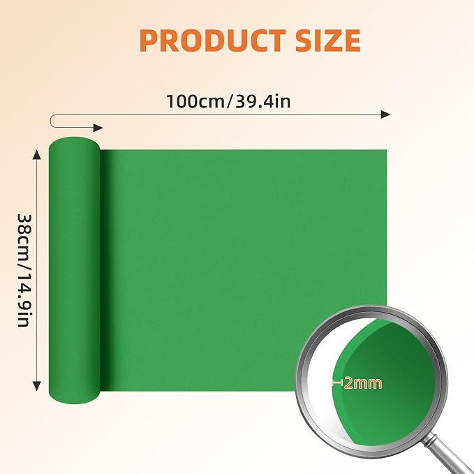 39"x15" EVA Foam Roll, 86 kg/m3 High Density 2MM Thick Foam Sheets, Flexible &