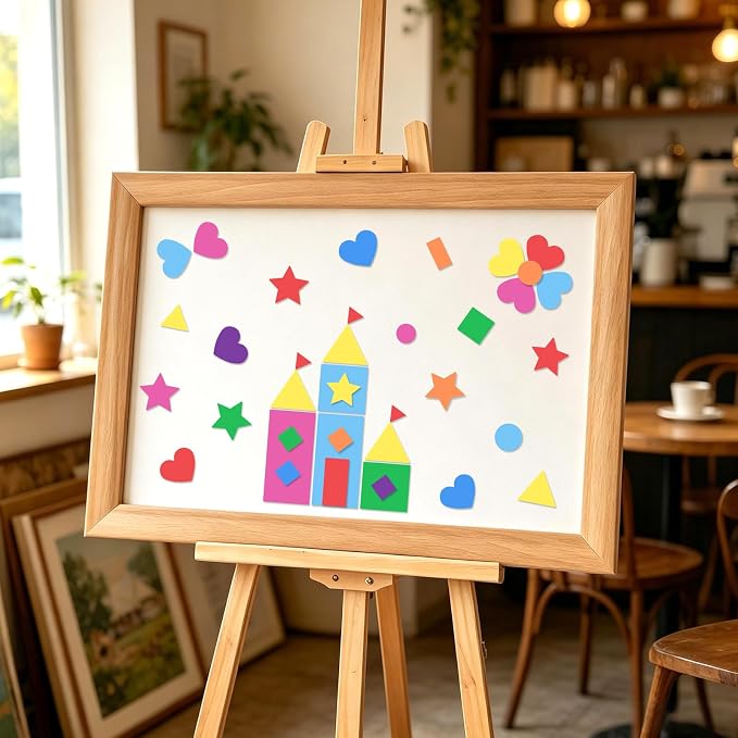 1616Pcs Foam Shape Stickers for Crafts 8Colors Self Adhesive Foam Stickers Star