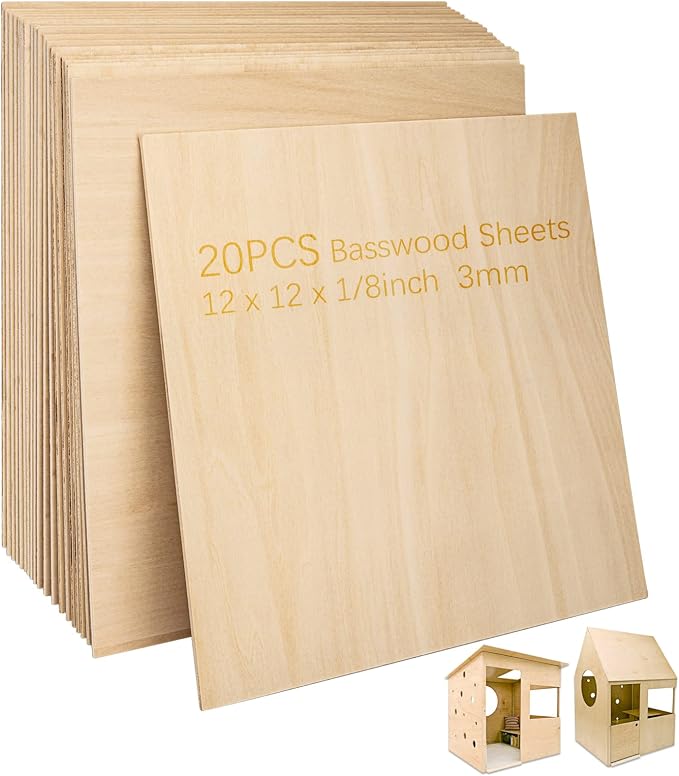 Basswood Sheets 1/8" - 3mm Plywood Sheets