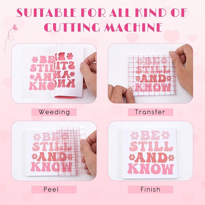 Tintnut Flamingo Pink Permanent Vinyl 8 Sheets 12''x10'' Adhesive Vinyl | Solid