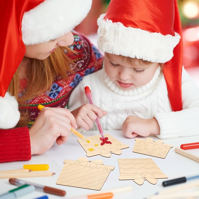 COCHIE Wooden Christmas Ornaments to Paint