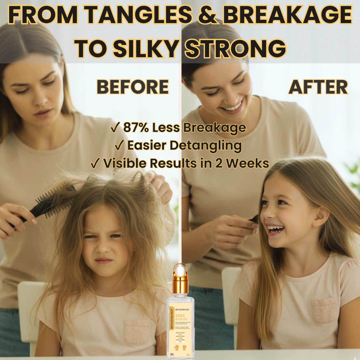 REVATOLOGY Kids & Baby Hair Growth Product High Potency Scalp & Hair Oil (Made in USA) 26 Cold-Pressed Botanicals for all Ages and Hair types -Thin, Curly, Thick Hair | Cruelty & Chemical Free