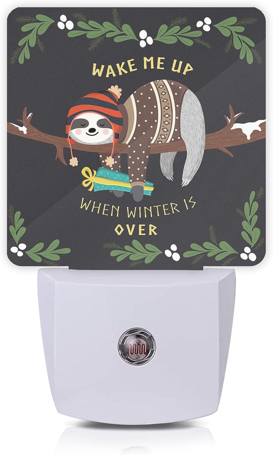 Sloth Night Light,Cute Baby Sloth Sleeping on Tree Night Lights Plug into Wall for Boys Girls, Led Lights Indoor Home Decor 0.5W Nightlight Sleep Friendly