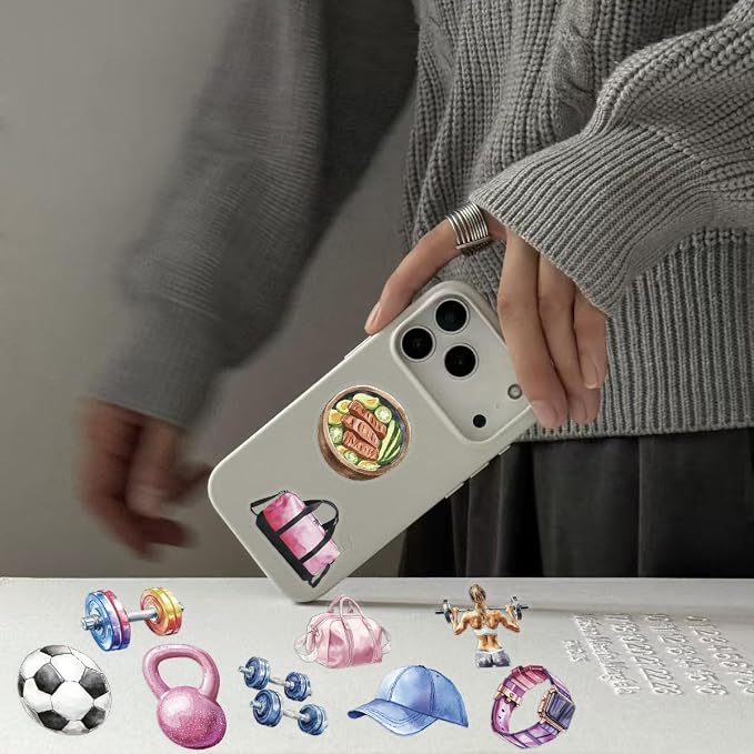 50Pcs Aesthetic Fitness Stickers, Waterproof Vinyl Workout Equipment