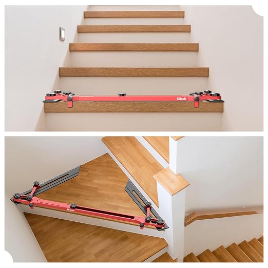 Stair Tread Jig, Modular 18"-72" Length, Precision Angle Transfer, Locking