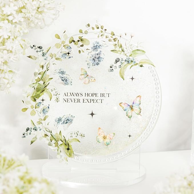 120 PCS Pastel Watercolor Nature Floral Botanical Stickers