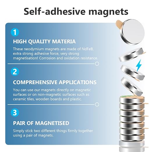 UTOMAG 52 Pcs Mini Round Neodymium Magnets