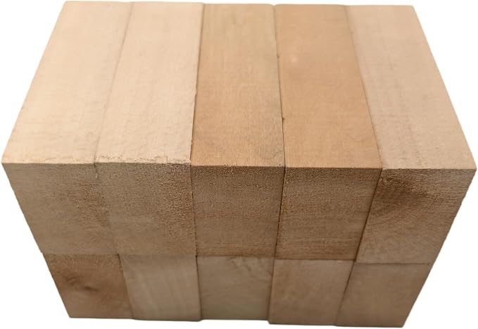 10PCS Basswood Carving Blocks, Whittling Wood Carving Kit, Unfinished Wooden