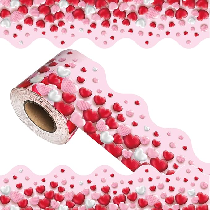 69 Ft Valentine's Day Bulletin Board Border Heart Trim Border Sweet Valentine