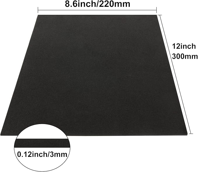 CertBuy Eva Foam Sheets 3mm, 50 Pack Black Craft Foam 3mm, 9 x 12 Inch Foam