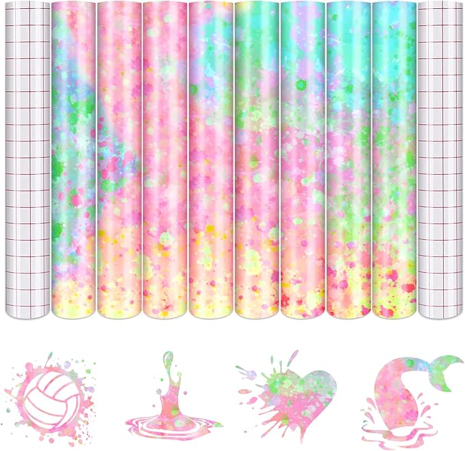 Tintnut Splash Pastel Permanent Vinyl Adhesive Vinyl 8 Sheets 12x10in |