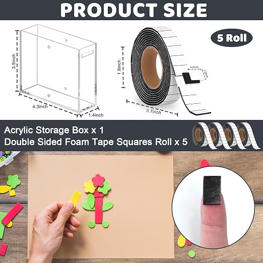 5 Roll Double Sided Foam Tape Squares