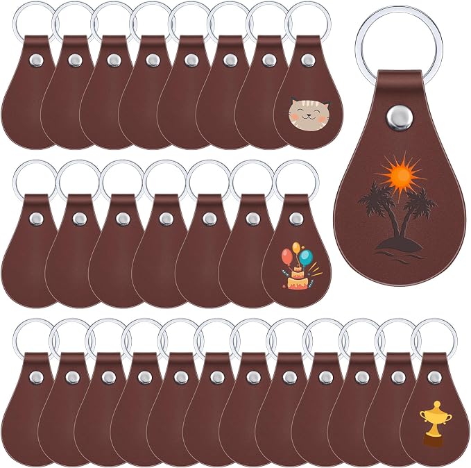 Taiyin 30 Pcs Leather Key Fob Kit
