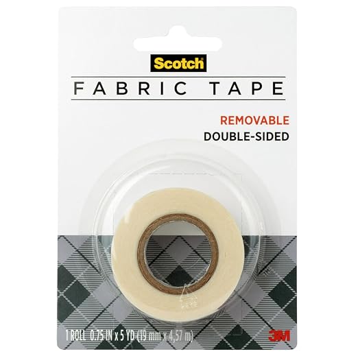 Scotch Removable Fabric Tape, 3/4 in x 180 in Rolls, Model FTR-1-CFT