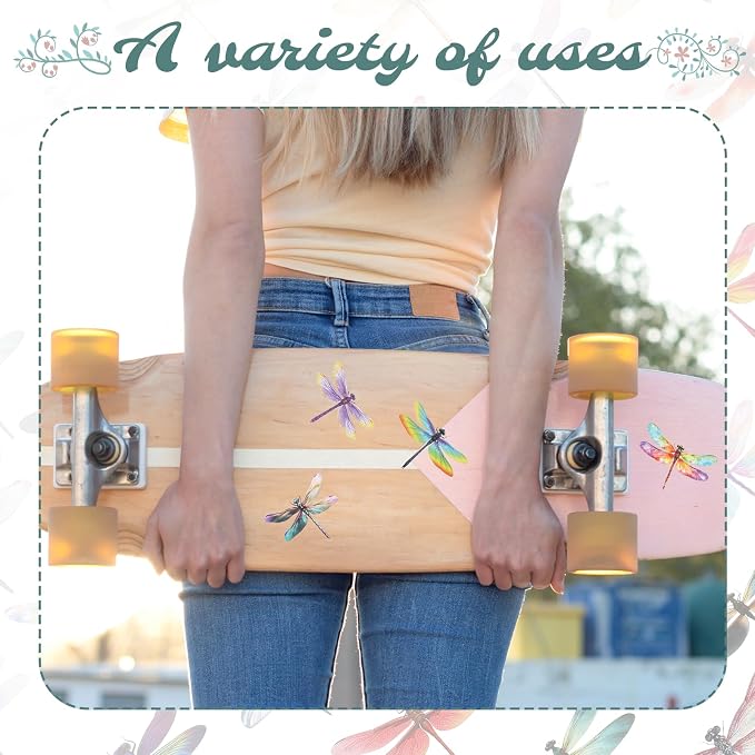 50Pcs Transparent Dragonfly Stickers